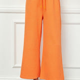 Textured Cropped Wide  Leg Pants