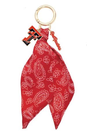 Texas Tech Red Raiders Logo Bandana Bag Charm - Annie Jack TX