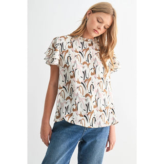 Butterfly Sleeve Whimsical Top - Annie Jack TX