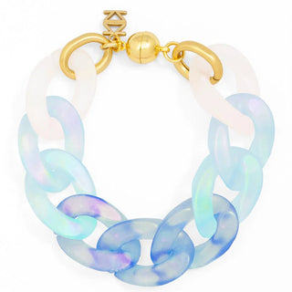 Resin Mixed Colorway Curb Chain Bracelet - Annie Jack TX