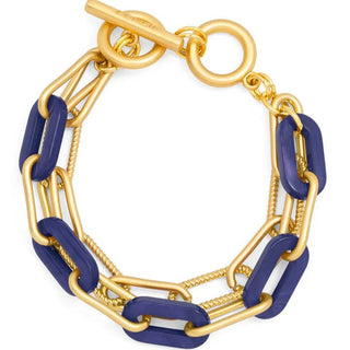 Marbled Resin Link Layered Toggle Bracelet - Annie Jack TX