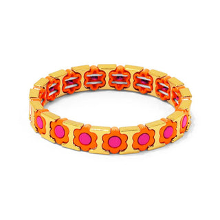Flower Enamel Stretch Bracelet - Annie Jack TX