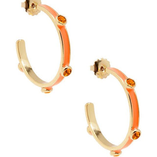 Enamel Hoop Earring with Crystals - Annie Jack TX