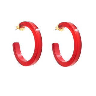 Medium Resin Open Hoop Earring - Annie Jack TX