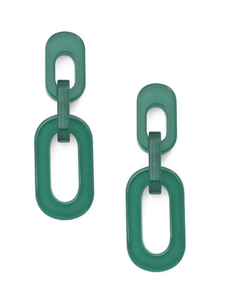 Resin Cable Chain Drop Earring - Annie Jack TX