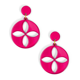 Quatrefoil Cutout Resin Drop Earring - Annie Jack TX