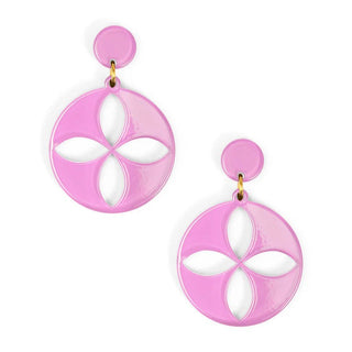 Quatrefoil Cutout Resin Drop Earring - Annie Jack TX