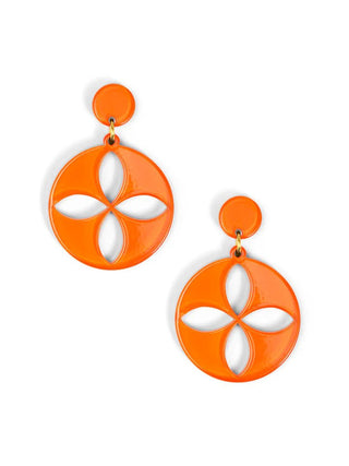 Quatrefoil Cutout Resin Drop Earring - Annie Jack TX