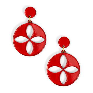 Quatrefoil Cutout Resin Drop Earring - Annie Jack TX