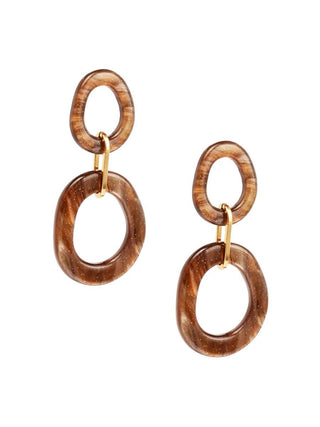 Sculpted Oversize Resin Oval Link Drop Earring - Annie Jack TX