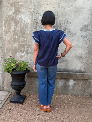 Butterfly Layered Sleeve Top - Annie Jack TX