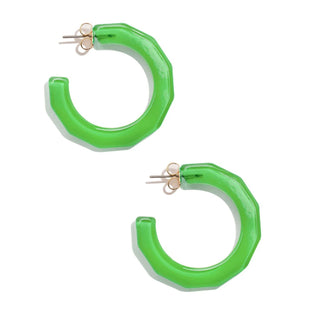 Small Textured Lightweight Hoop Earring - Annie Jack TX