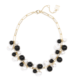 Pearl and Chain Collar Necklace - Annie Jack TX