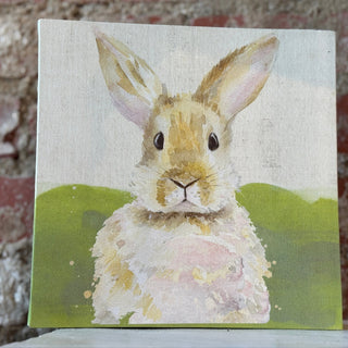 Watercolor Bunny Canvas - Annie Jack TX