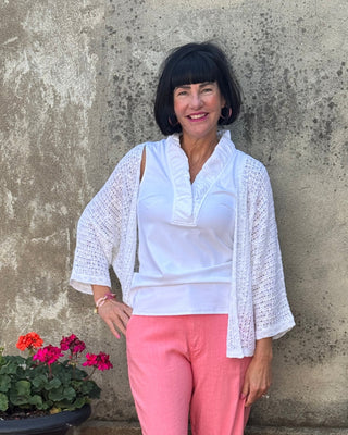 Crochet Open Front Cardigan - Annie Jack TX