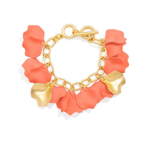 Resin and Metal Petal Link Bracelet - Annie Jack TX