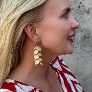 Naya Wood Disc Cluster Earrings - Annie Jack TX