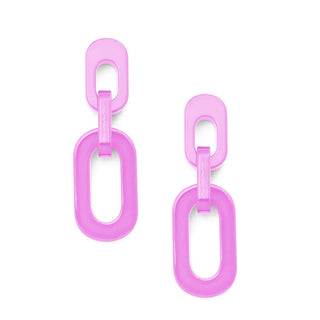 Resin Cable Chain Drop Earring - Annie Jack TX