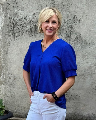 3/4 Cuff Sleeve Top - Annie Jack TX