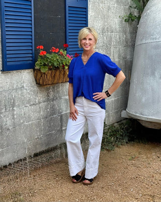 3/4 Cuff Sleeve Top - Annie Jack TX