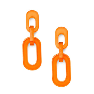 Resin Cable Chain Drop Earring - Annie Jack TX