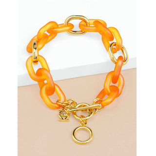 Small Resin Oval Link Toggle Bracelet - Annie Jack TX