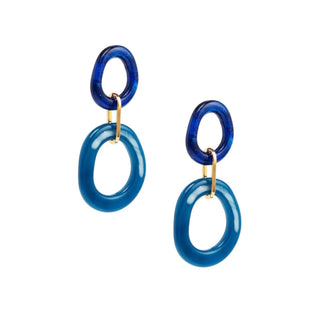 Sculpted Oversize Resin Oval Link Drop Earring - Annie Jack TX