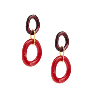Sculpted Oversize Resin Oval Link Drop Earring - Annie Jack TX