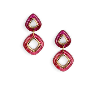Teardrop Resin Frame Earring - Annie Jack TX