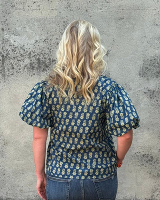 Neon Ribbon Detailed V Neck Top - Annie Jack TX