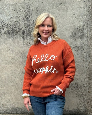 ANNIE JACK Hello Pumpkin Graphic Sweater - Annie Jack TX