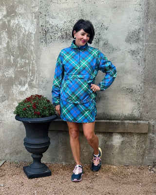 Poncho Jacket Plaid Print - Annie Jack TX