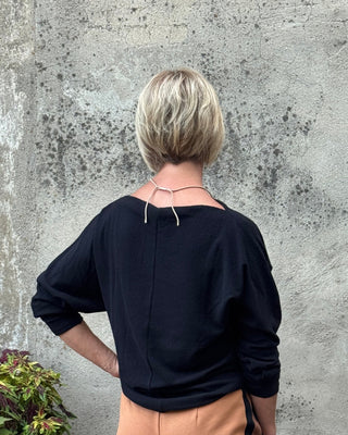 Boat Neck Soft Long Sleeve Top - Annie Jack TX