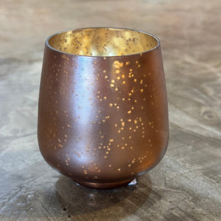 Mercury Glass Copper Votive Med - Annie Jack TX