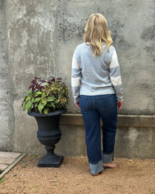 Henley Color Block Sweater - Annie Jack TX