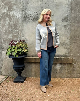 Open Sweater with Horses - Annie Jack TX
