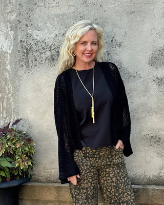 Open Weave Bolero Cardigan - Annie Jack TX