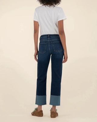 Fay High Rise Fab Ab Straight Leg - Roll up - Annie Jack TX