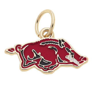 Arkansas Razorbacks Enamel Logo Charm - Annie Jack TX