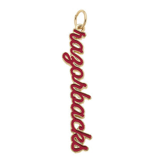 Arkansas Razorbacks Enamel Script Charm - Annie Jack TX