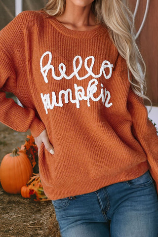 ANNIE JACK Hello Pumpkin Graphic Sweater - Annie Jack TX