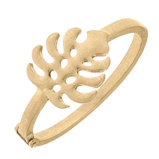 Monstera Leaf Hinge Bracelet - Annie Jack TX