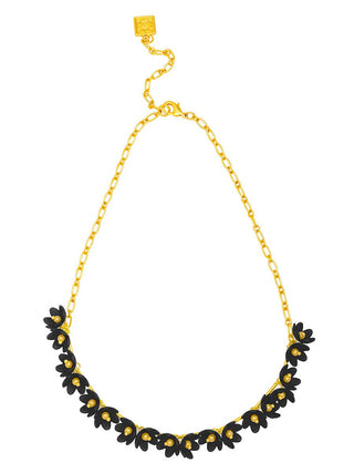 Petite Flower Cluster Link Collar Necklace Jewelry - Annie Jack TX