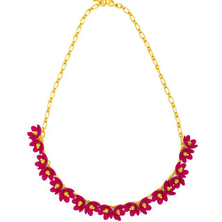 Petite Flower Cluster Link Collar Necklace Jewelry - Annie Jack TX