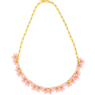 Petite Flower Cluster Link Collar Necklace Jewelry - Annie Jack TX