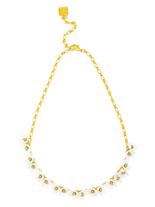 Petite Flower Cluster Link Collar Necklace Jewelry - Annie Jack TX