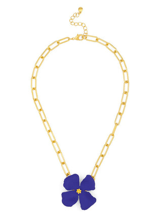 Matte Flower Link Collar Necklace - Annie Jack TX
