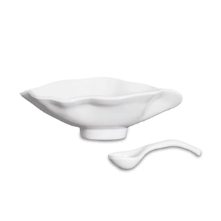 Vida Havana Small Oval Bowl w/Spoon White - Annie Jack TX