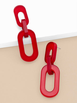 Resin Cable Chain Drop Earring - Annie Jack TX