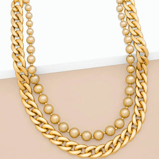 Mixed Media Link Long Necklace Jewelry - Annie Jack TX